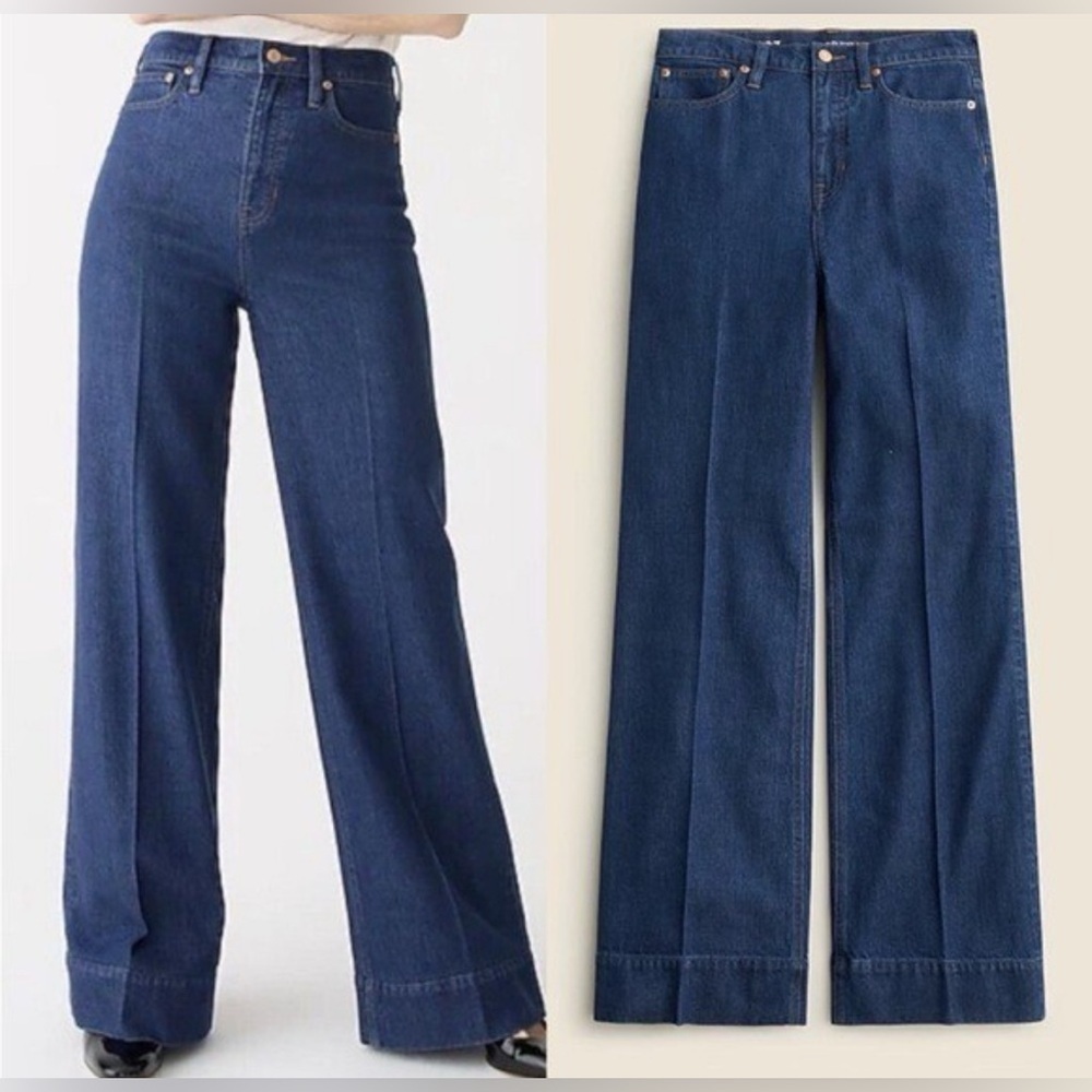 J. Crew Wide Leg Trouser Jeans, Size 25P